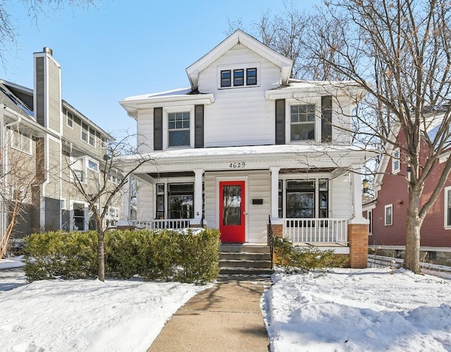 view of front of house featuring covered porch