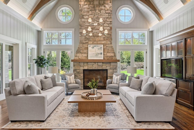 sunroom with french doors