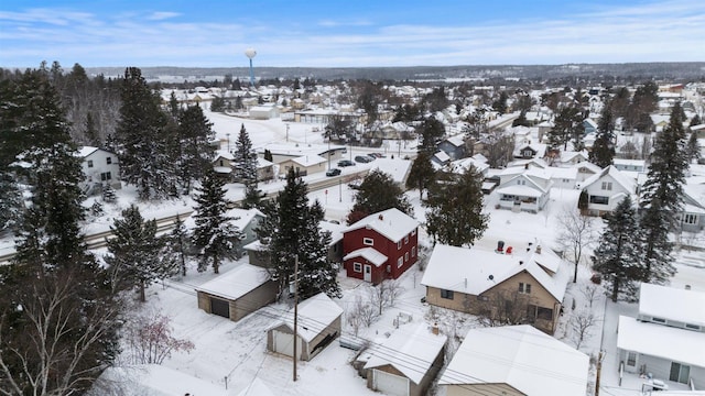 view of snowy aerial view