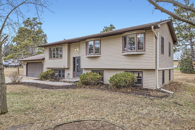 bi-level home with a garage