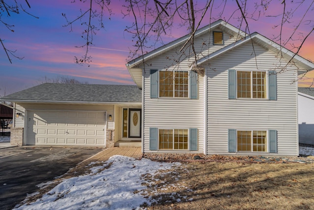 view of front of home featuring a garage