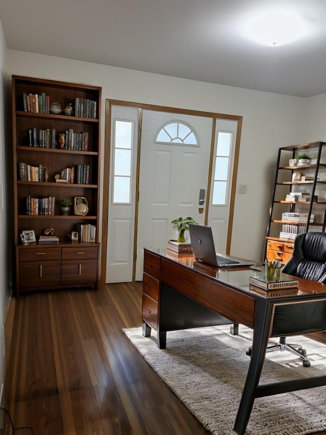 10 Townhouse Rd, Morris, MN 56267 - office area with dark wood-style flooring