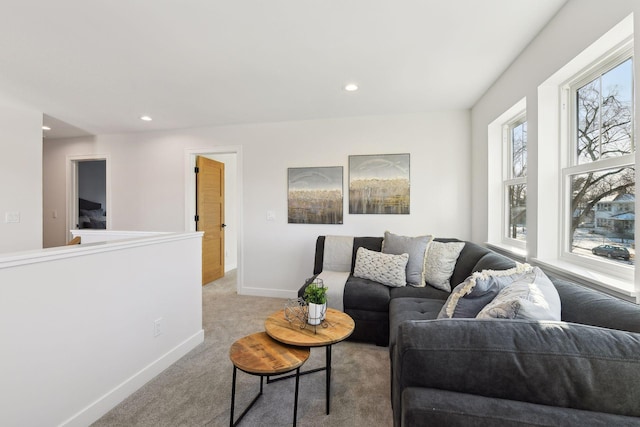 view of carpeted living room