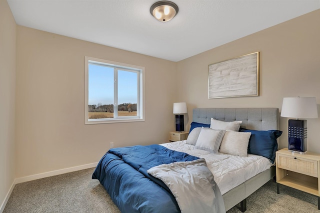 bedroom featuring carpet