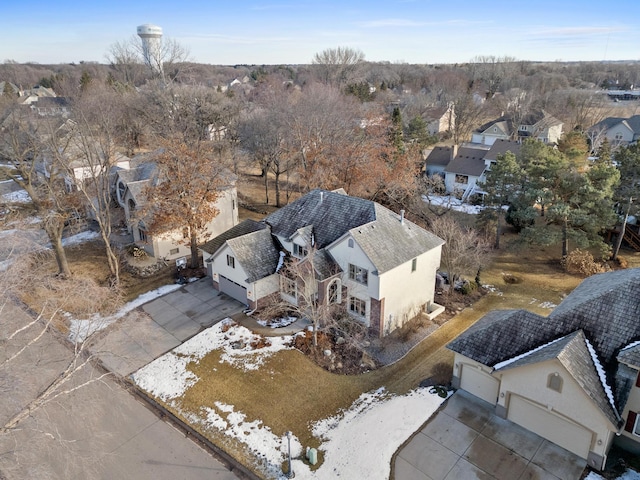 bird's eye view featuring a residential view