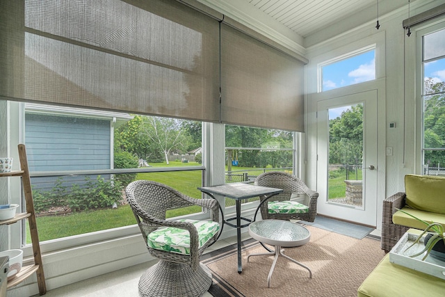 view of sunroom / solarium