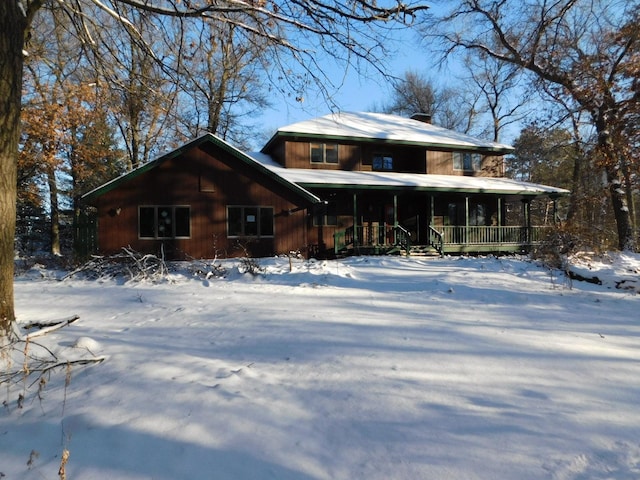 view of front of property with a porch