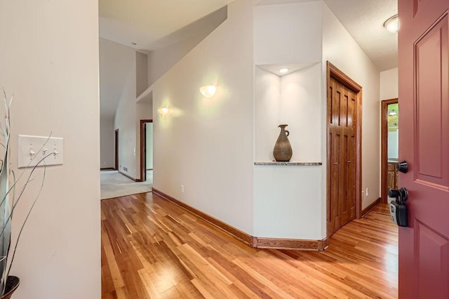 hallway featuring light hardwood / wood-style floors