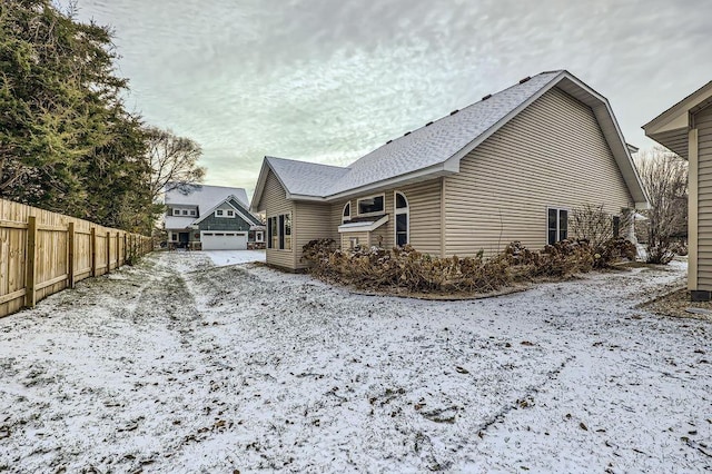 view of snowy exterior