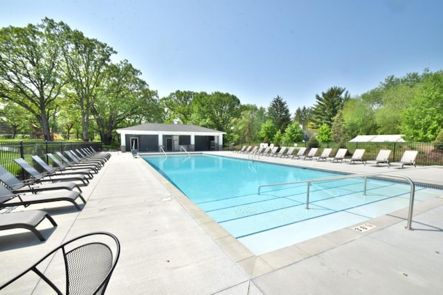 view of pool with a patio