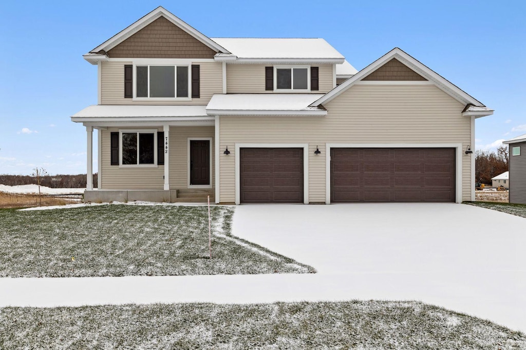 view of front of house featuring a garage