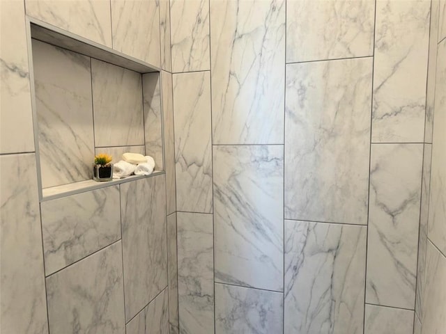 room details with tiled shower