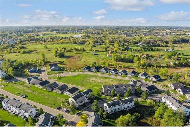 aerial view with a residential view