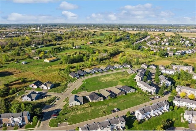 aerial view with a residential view