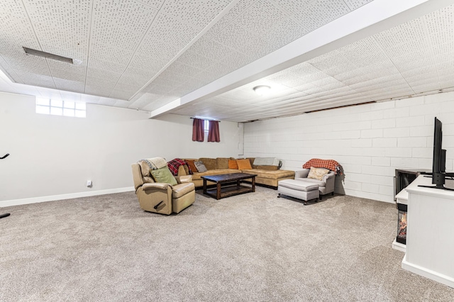 view of carpeted living room