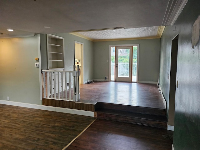436 6th Ave SW, Cambridge, MN 55008 - spare room featuring crown molding, wood finished floors, and recessed lighting