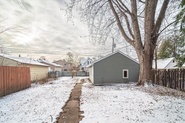 view of snowy yard