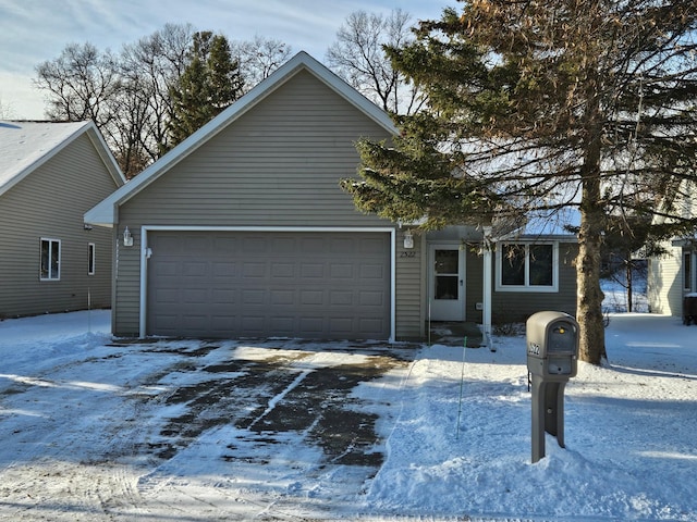 view of front of house featuring a garage