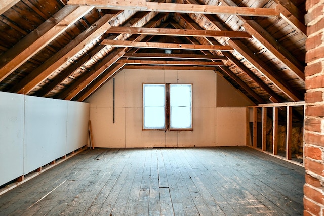 view of attic