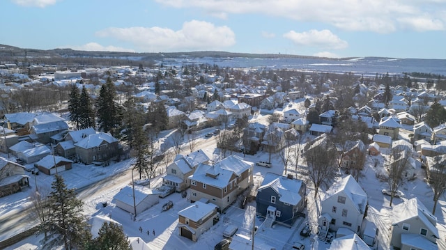 view of snowy aerial view