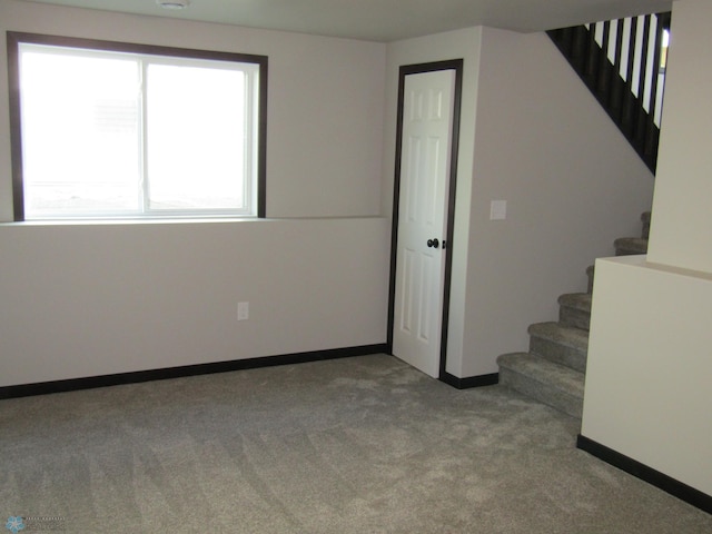 interior space featuring carpet flooring