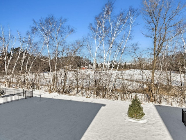 view of snowy yard