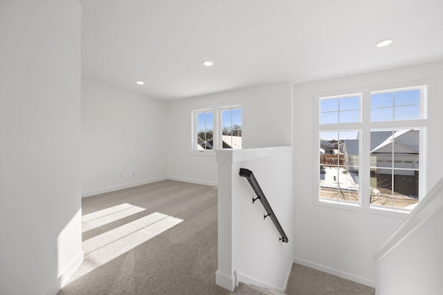 interior space featuring carpet floors