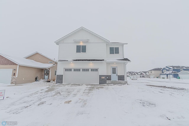 view of front of house featuring a garage