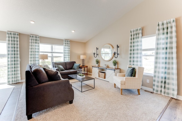 living room featuring light hardwood / wood-style floors