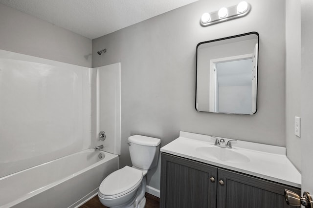 1415 Galtier St, Saint Paul, MN 55117 - full bath featuring vanity, toilet, shower / washtub combination, and a textured ceiling