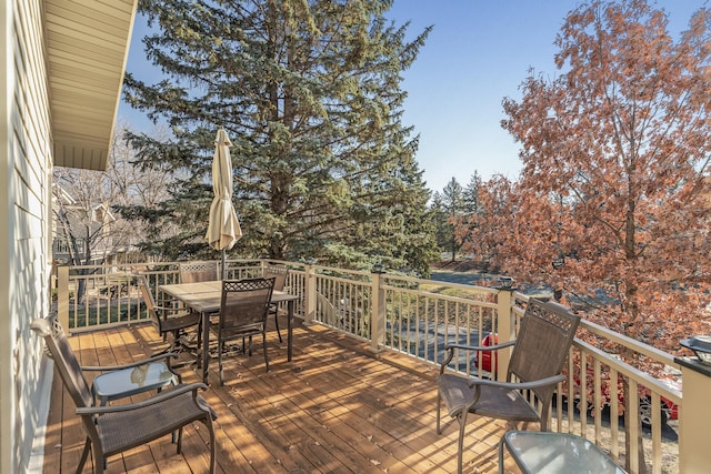 view of wooden terrace