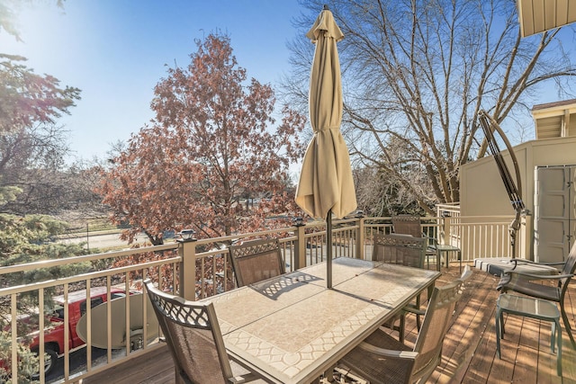 view of wooden deck