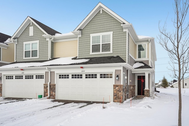 view of front of house featuring a garage