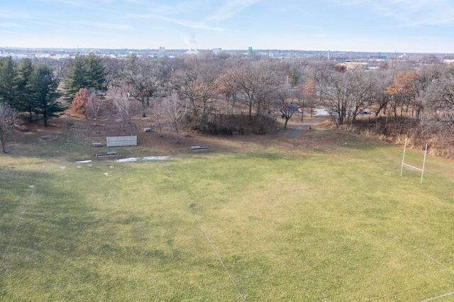 bird's eye view with a rural view