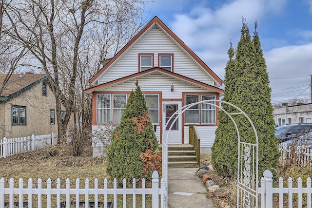 view of bungalow