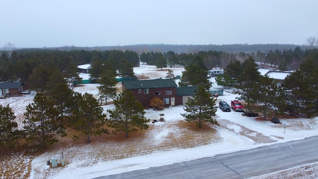 view of snowy aerial view