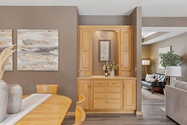 interior space featuring dark hardwood / wood-style flooring