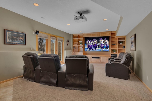 5061 Oxbow Pl, Champlin, MN 55316 - carpeted cinema featuring recessed lighting and built in features