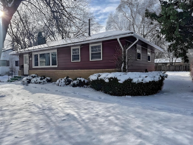 view of front of home