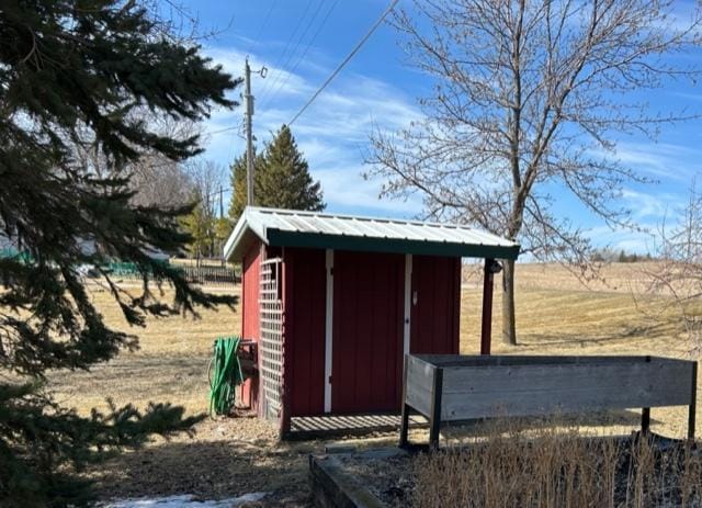 view of shed