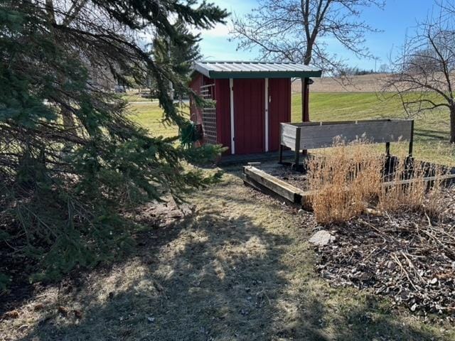 view of shed