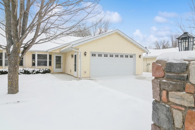 ranch-style house with a garage