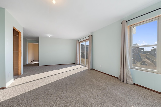 view of carpeted spare room