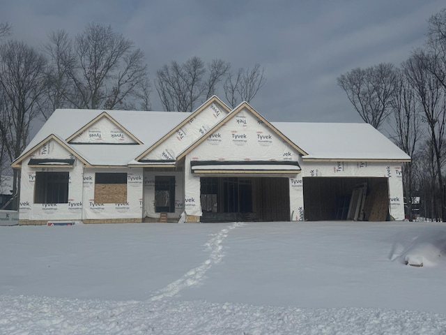 property under construction featuring a garage