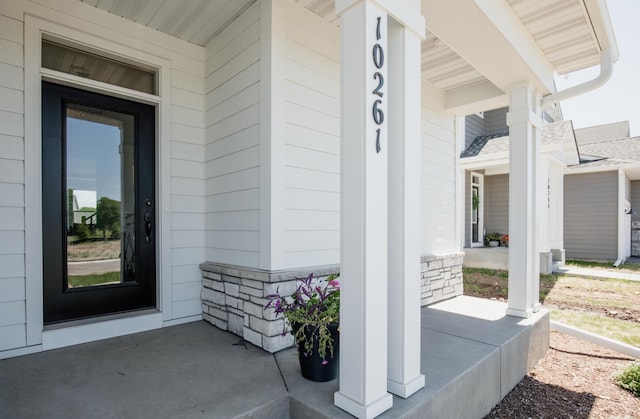 view of doorway to property