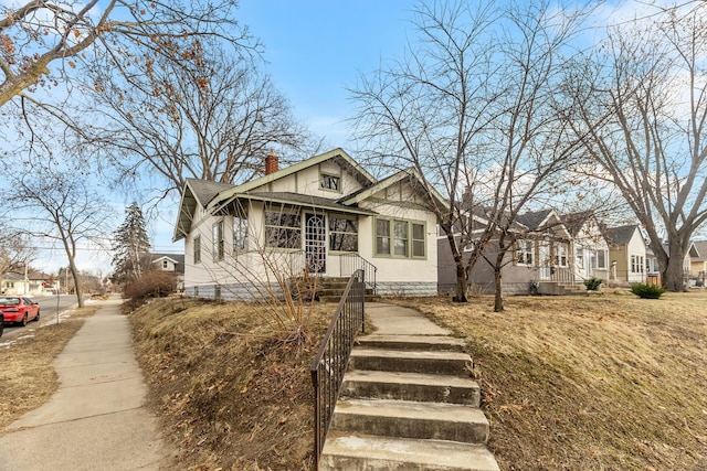 view of bungalow-style home