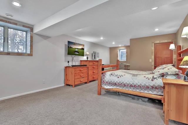 view of carpeted bedroom