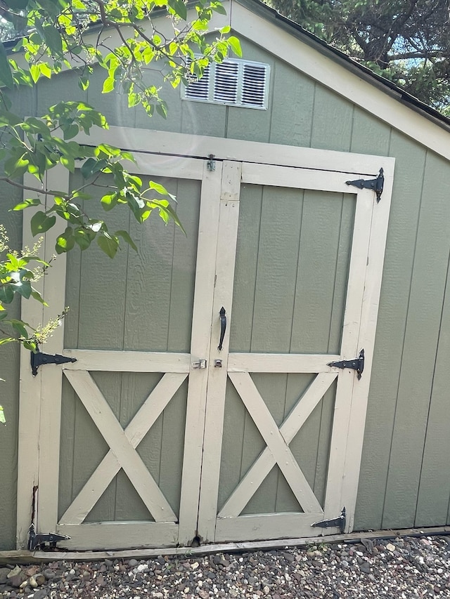 view of shed