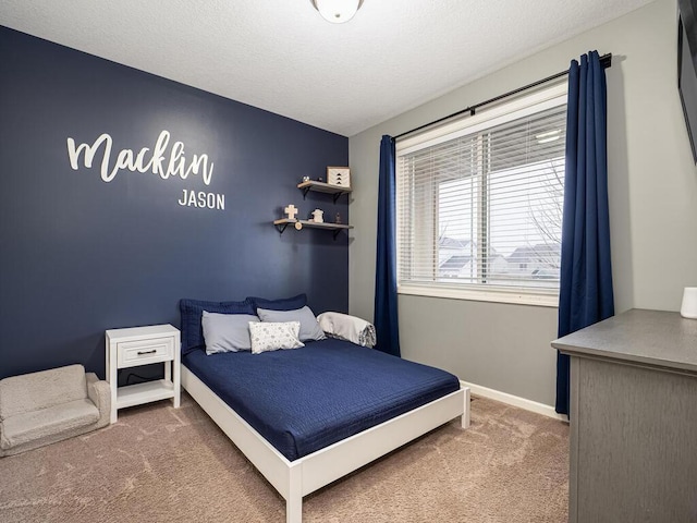 bedroom with carpet floors