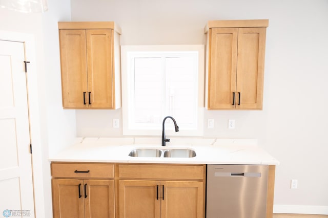 kitchen featuring dishwasher and sink